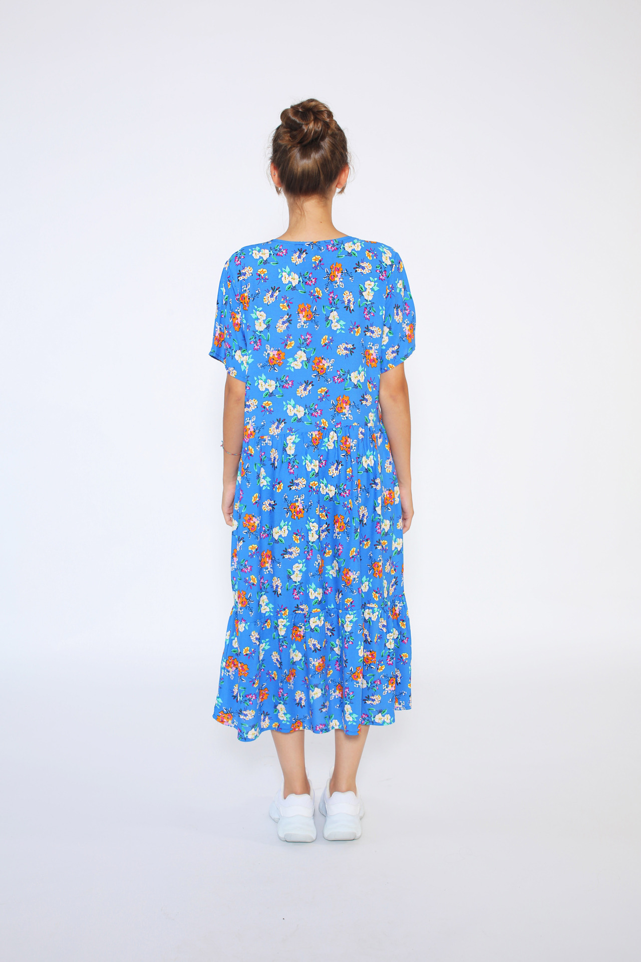 mavi çiçekli elbise11