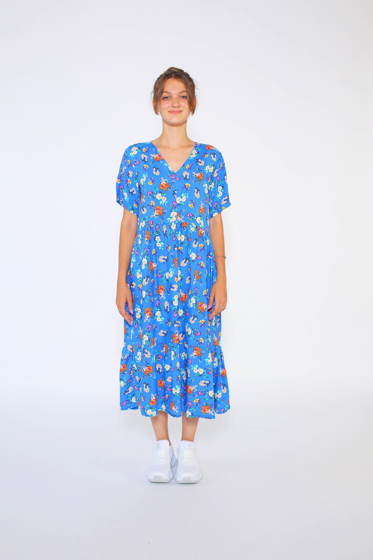 mavi çiçekli elbise33